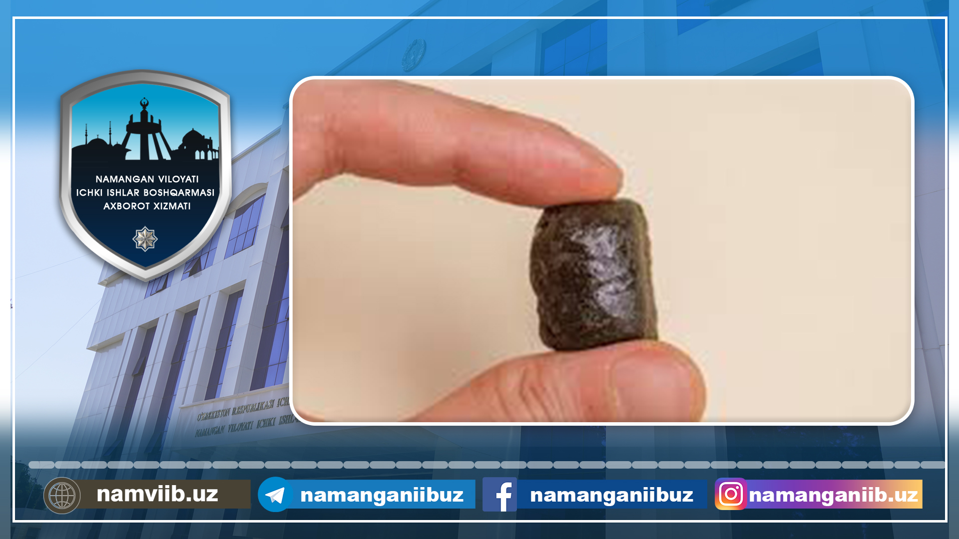 Giyohvand modda savdogari qo‘lga olindi