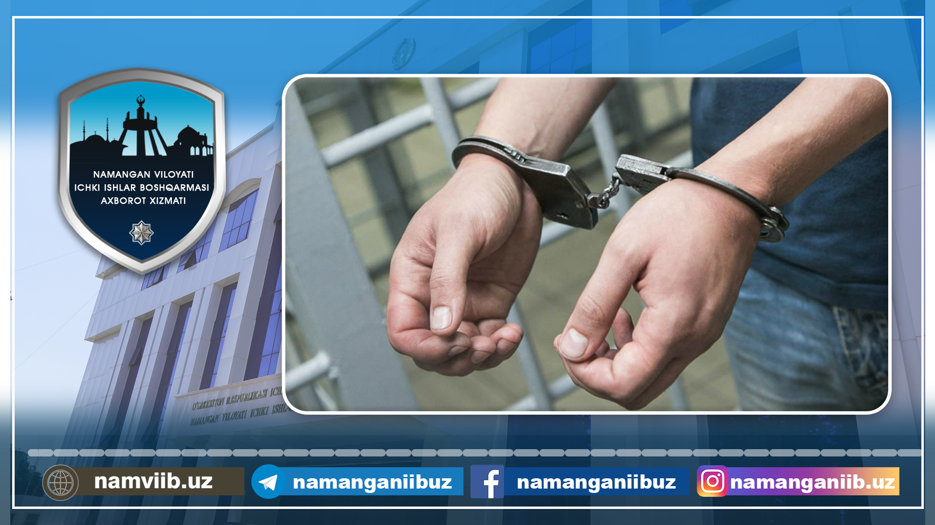 Qidiruvdagi jinoyatchi Toshkent shahrida ushlandi