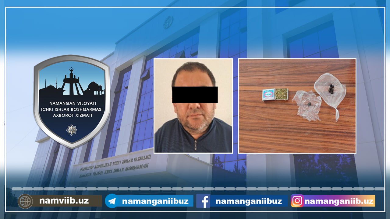 Яшаш хонадонида гиёҳвандлик моддалари сақлаб келаётган шахс аниқланди