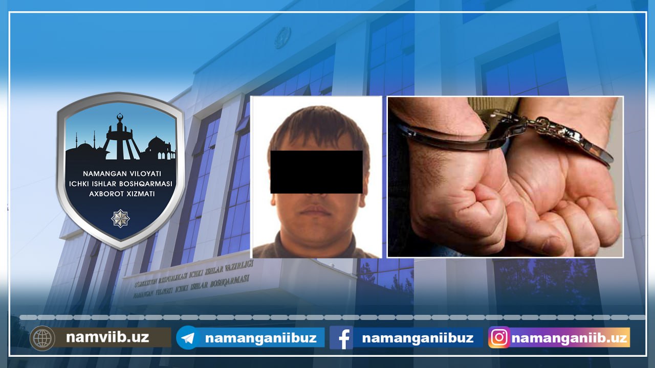 Jinoyat sodir etgan shaxs qidiruvdan ushlandi