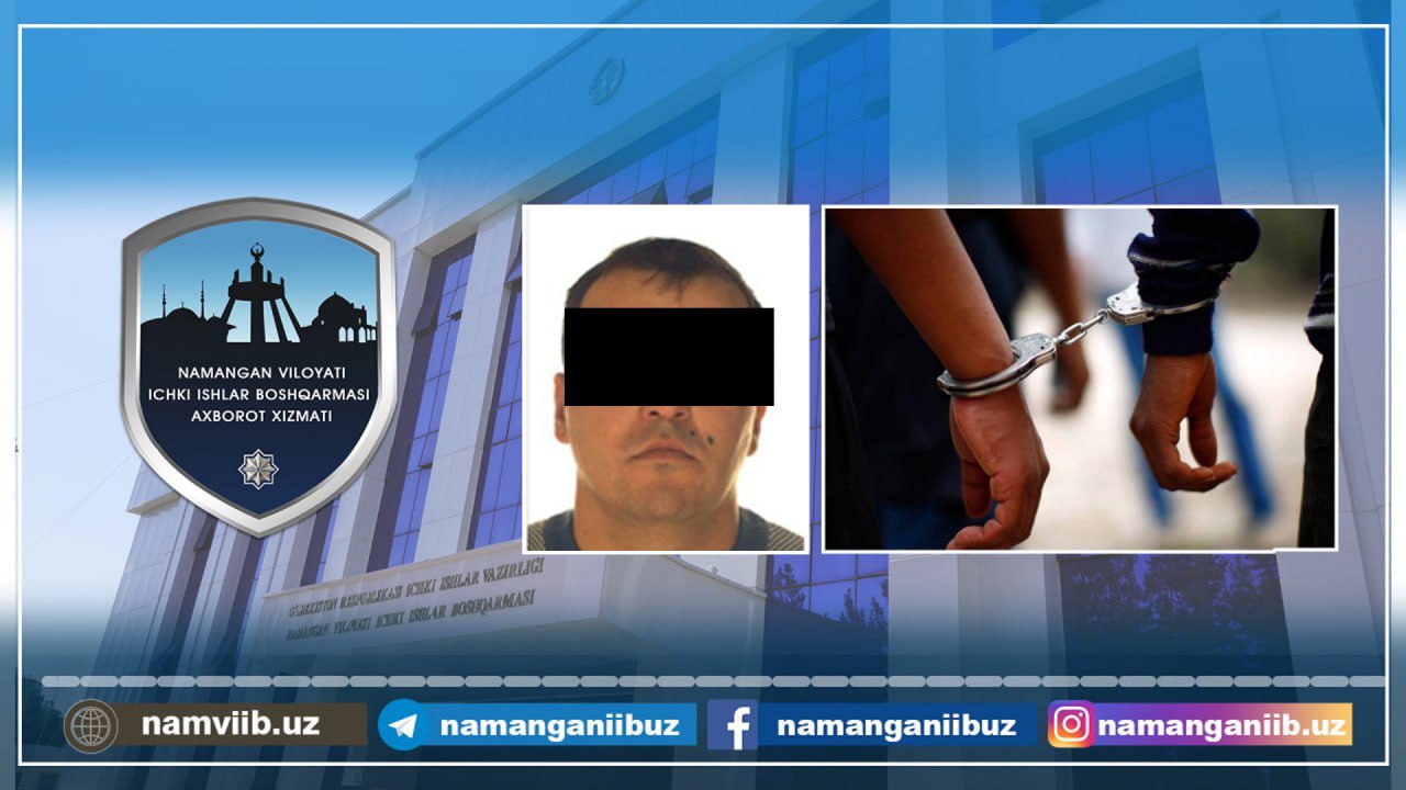 Jinoyat sodir etgan shaxs hibsxonaga joylashtirildi