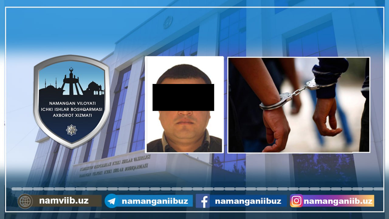 Jinoyat sodir etgan shaxs qidiruvdan ushlandi